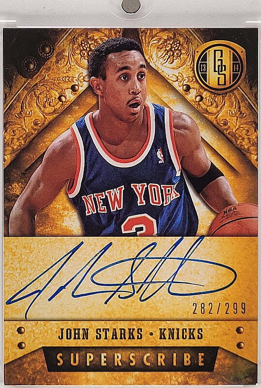 John Starks - 2013/14 Panini Gold Standard - on card Auto /299