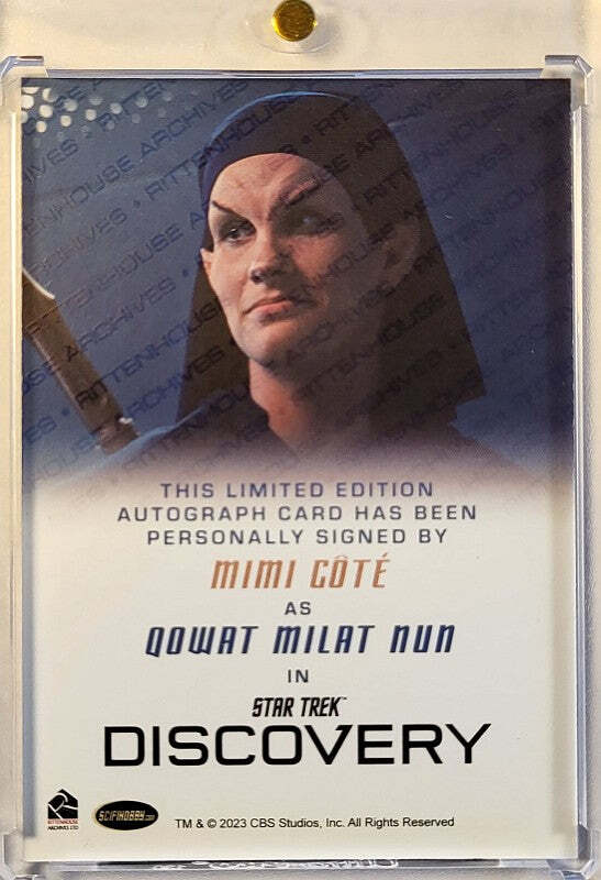 Mimi Cote als "Qowat Milat Nun" - Star Trek Discovery - 2023 Rittenhouse - Auto