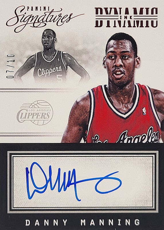 Danny Manning - 2013/14 Panini Signatures - on card Auto /10