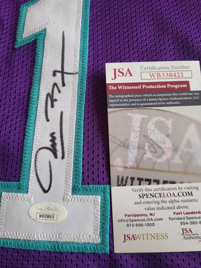 Muggsy Bogues Autogramm - Custom Jersey signiert mit COA (JSA)
