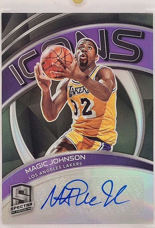 Magic Johnson - 2020/21 Panini Spectra Prizm - Auto /49