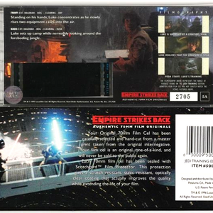 Star Wars Original 70mm Film Cel „Jedi Training“ (1996)