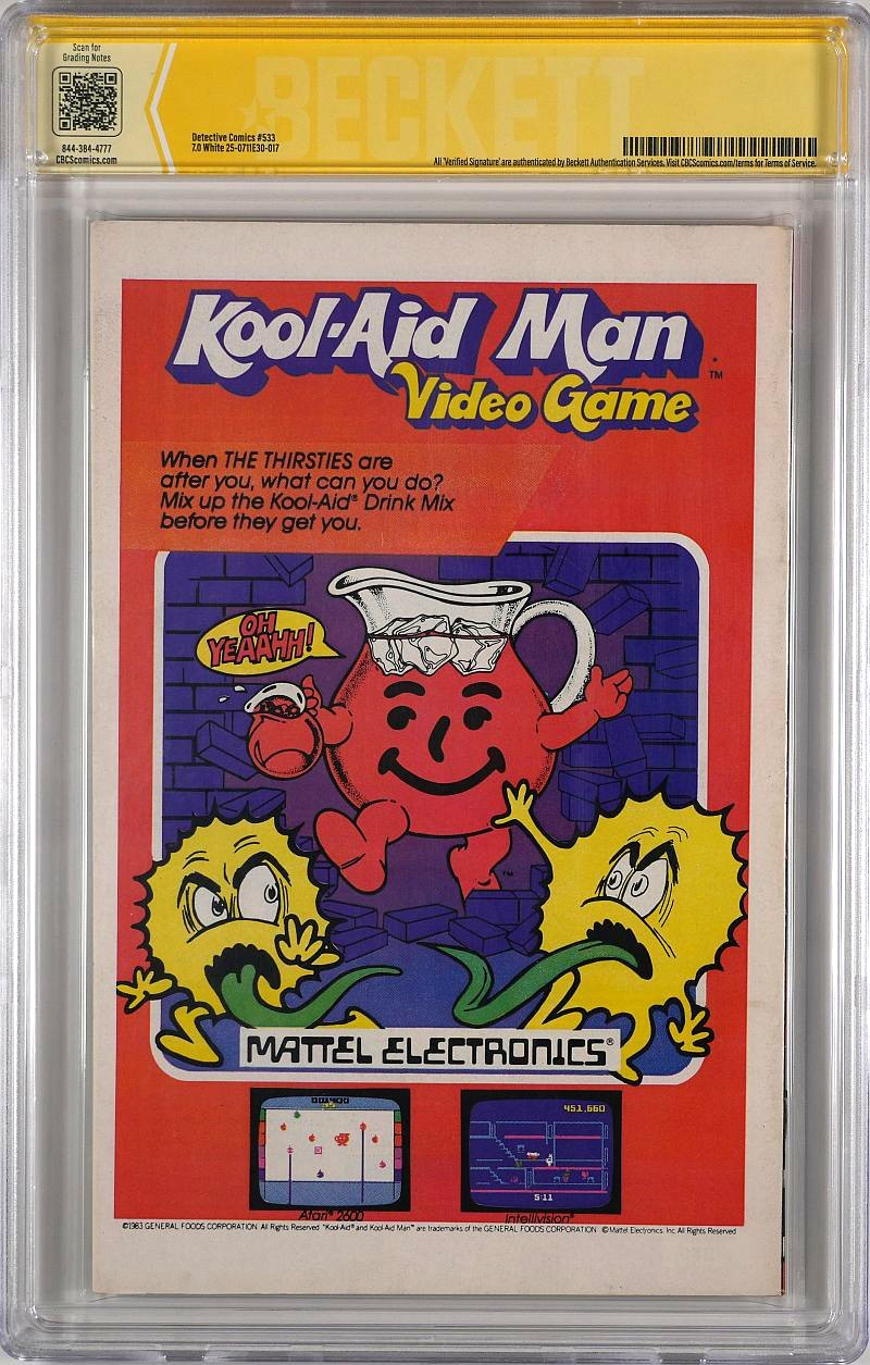 Detective Comics #533 (1983) CBCS WS 7.0 signierter Comic Christian Bale