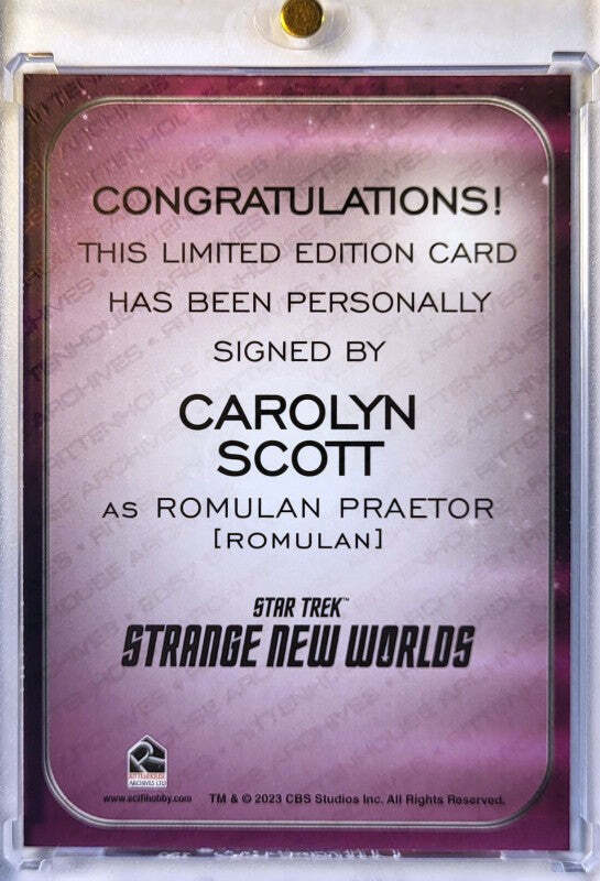 Carolyn Scott als "Romulan Praetor" - Star Trek Strange New Worlds - 2023 - Auto