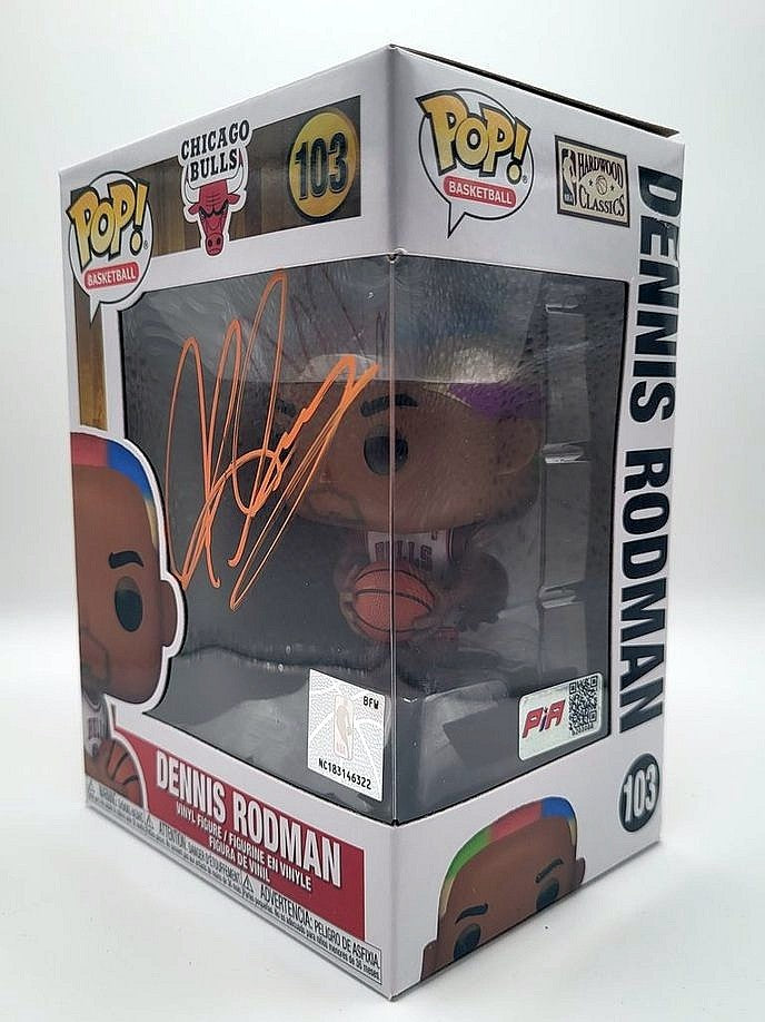 Dennis Rodman signierte Chicago Bulls #103 Funko Pop! Vinyl Figur (PIA)