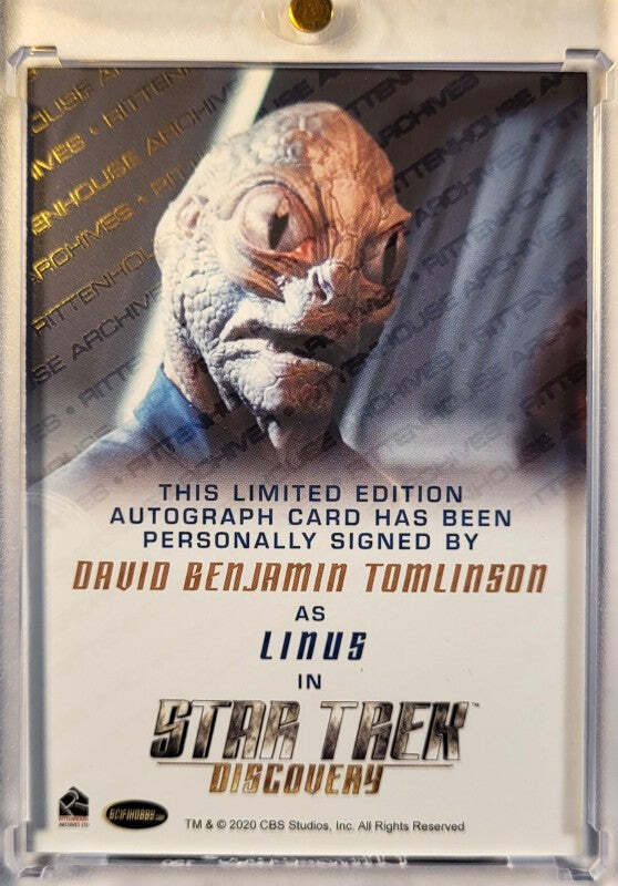 David Tomlinson als "Linus" - Star Trek Discovery - 2020 Rittenhouse - Auto