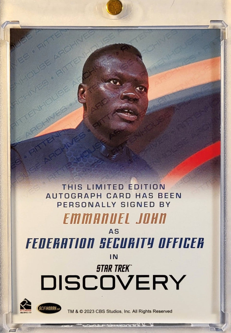 Emmanuel John als "Fed. Security Officer" - Star Trek - 2023 Rittenhouse - Auto