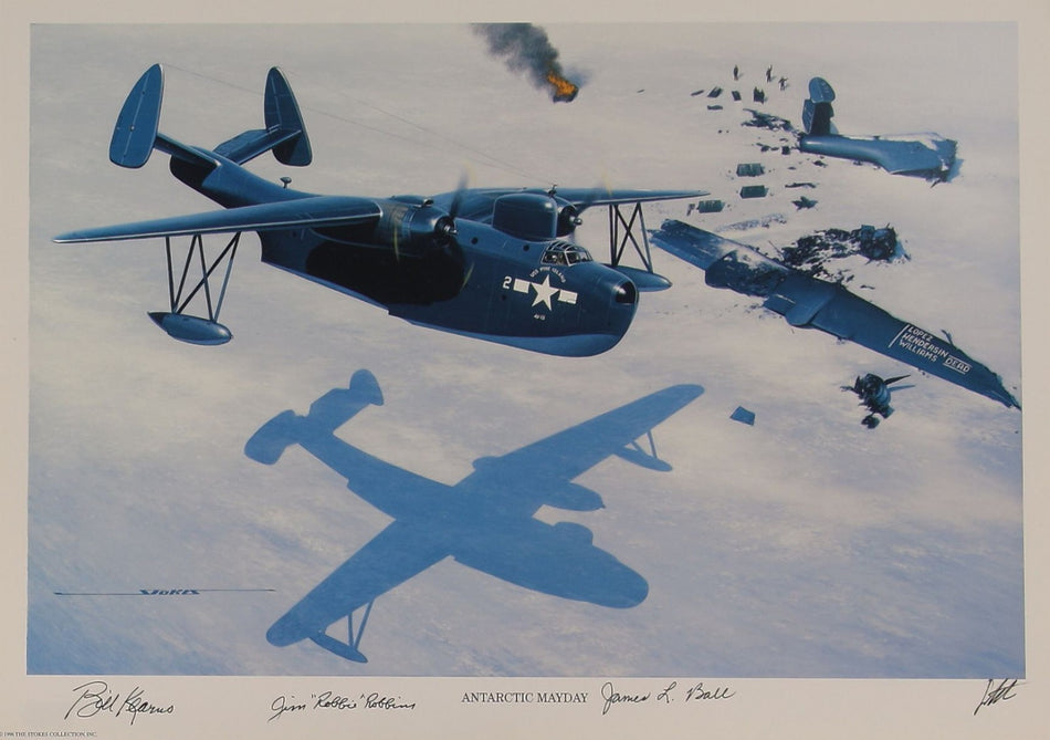 William Kearns, James Ball & James Robbins (Operation Highjump) Autogramm & COA