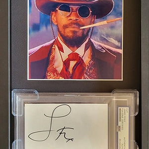 Jamie Foxx Autogramm - Oscar Gewinner – PSA Slab im Rahmen 23x32 cm