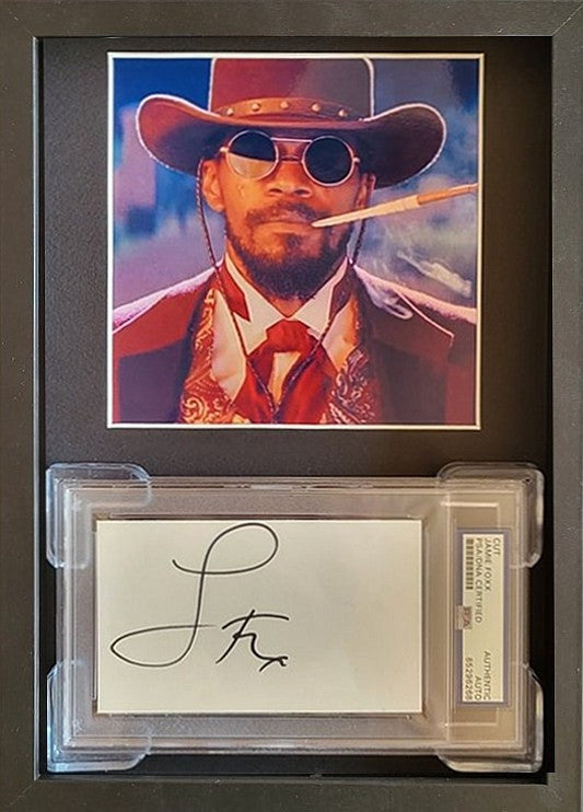 Jamie Foxx Autogramm - Oscar Gewinner – PSA Slab im Rahmen 23x32 cm