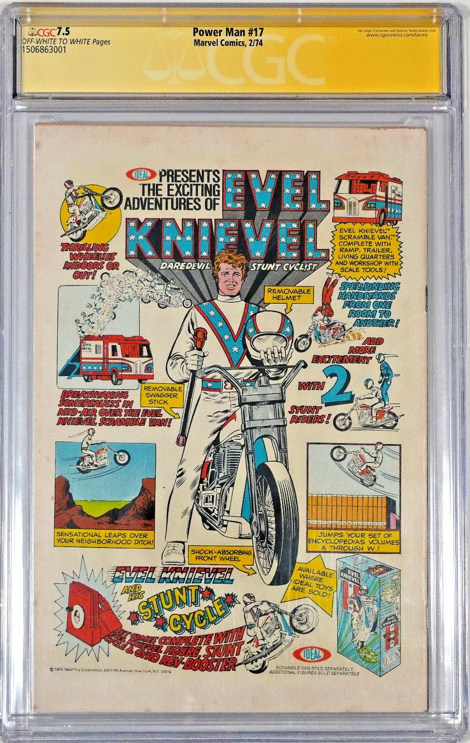 Power Man #17 (1974) CGC 7.5 SS Colter / Thomas / Wein signierter Comic