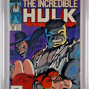 Incredible Hulk #335 (1987) CBCS WS 6.0 signierter Comic Ferrigno/Shooter/McLeod