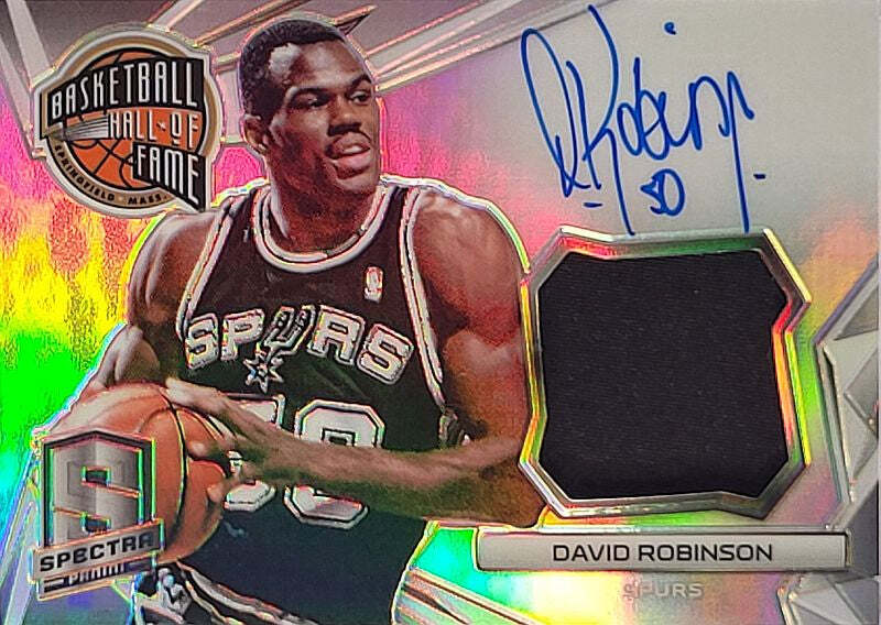 David Robinson - 2014/15 Panini Spectra - Game worn Patch - on card Auto /35