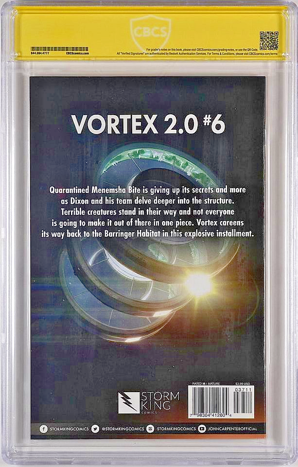 Tales of Sci-Fi: Vortex 2.0 #6 (2020) CBCS 9.6 signierter Comic Carpenter & King