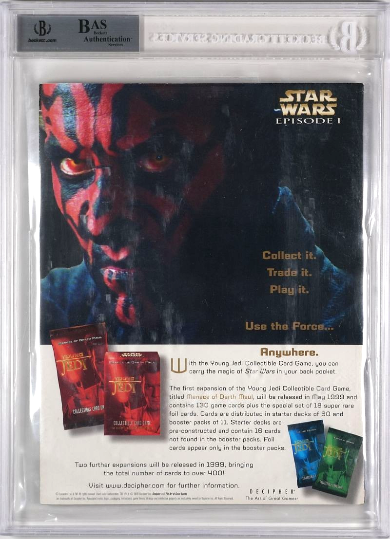 Star Wars Episode I Souvenir Mag (1999) Beckett signiertes Magazin Jake Lloyd