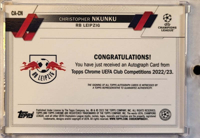 Christopher Nkunku - 2022/23 - Topps Champions League - Auto