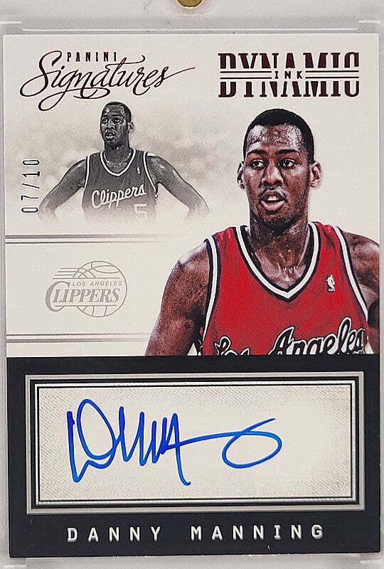 Danny Manning - 2013/14 Panini Signatures - on card Auto /10