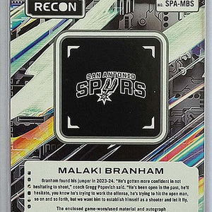 Malaki Branham - 2023/24 Panini Recon - Auto - Jersey Game Worn /99