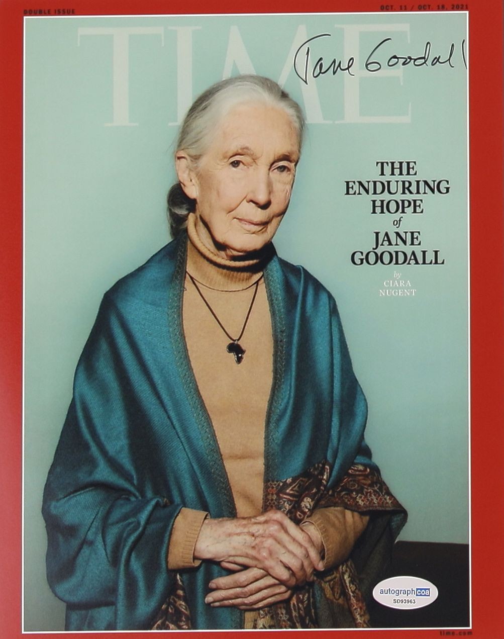 Jane Goodall 20x25 cm Autogramm COA (ACOA)