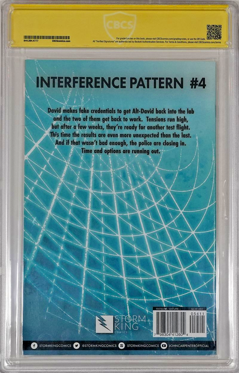 Interference Pattern #4 (2022) CBCS V 8.0 signierter Comic Carpenter / King