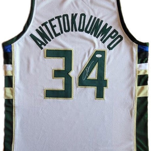 Giannis Antetokounmpo Autogramm - Custom Jersey signiert mit COA (JSA)