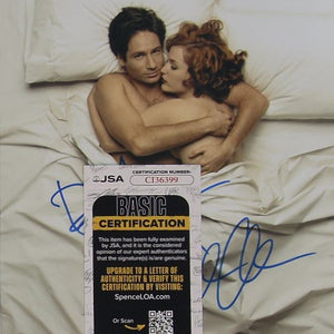 David Duchovny & Gillian Anderson (Akte X) 20x25 Autogramm mit COA (JSA)