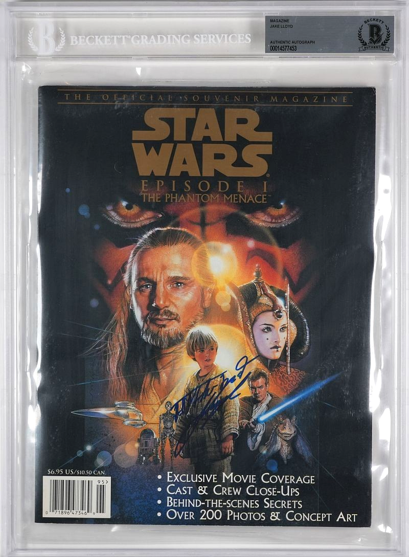 Star Wars Episode I Souvenir Mag (1999) Beckett signiertes Magazin Jake Lloyd