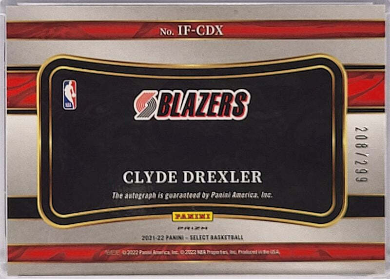 Clyde Drexler - 2021/22 Panini Select - Auto /299