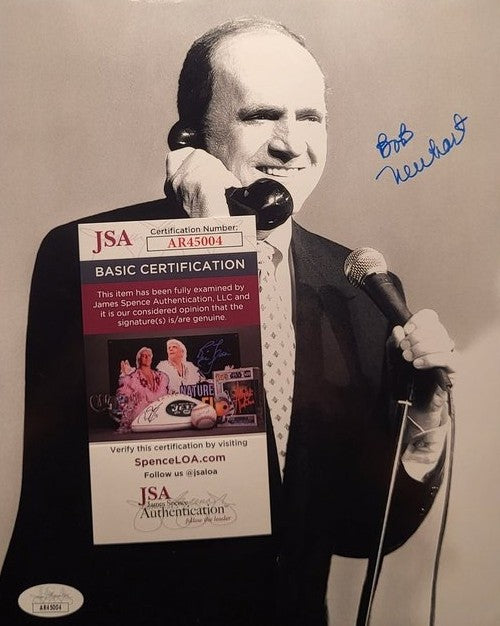 Bob Newhart Autogramm 20x25 cm Foto (Prof. Proton / Big Bang Theory) mit COA JSA