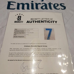 Cristiano Ronaldo - signiertes Real Madrid Trikot mit COA & LOA (Beckett)