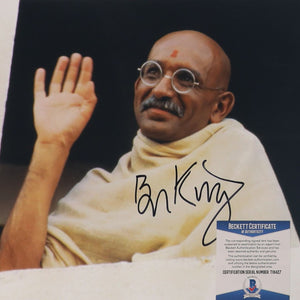 Ben Kingsley (Gandhi) 28x36 cm Autogramm COA (Beckett)