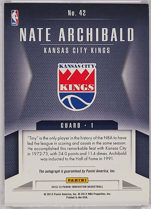 Nate Archibald - 2012/13 Panini Innovation - Auto