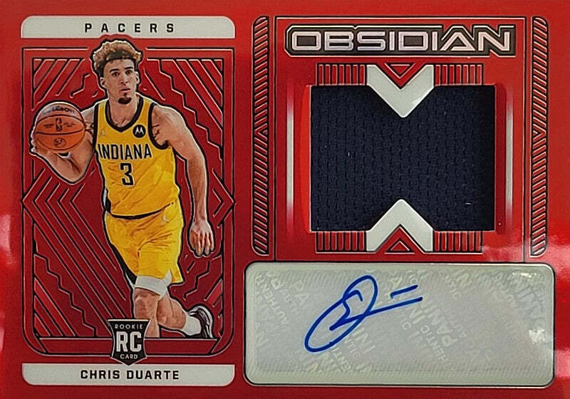 Chris Duarte - 2021/22 Panini Obsidian - Rookie Card - Auto - Jersey