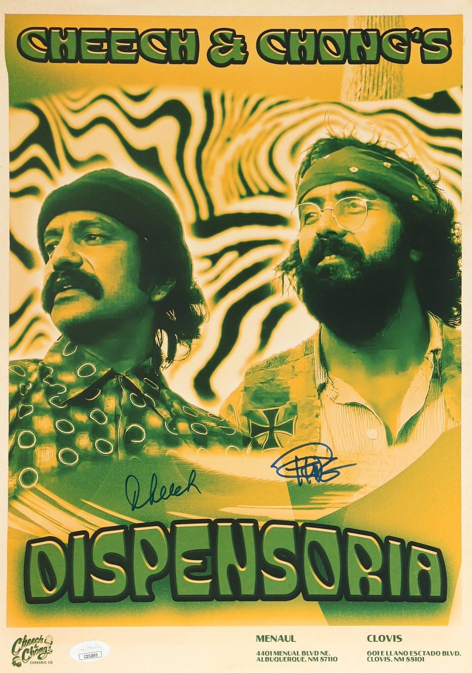 Cheech & Chong Autogramm – signiertes 30 x 42 cm Foto  - COA JSA
