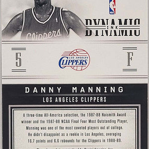 Danny Manning - 2013/14 Panini Signatures - on card Auto /10