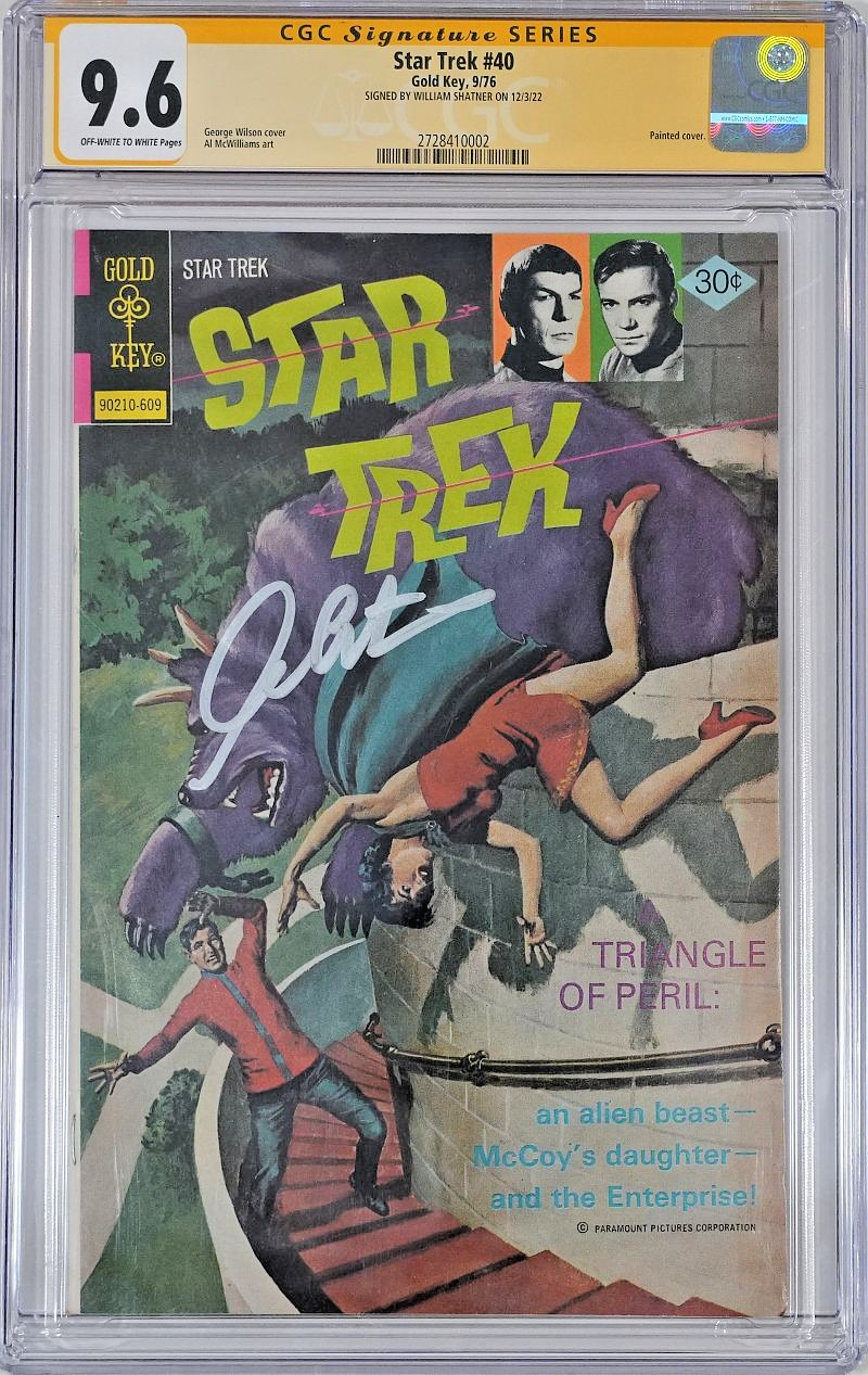 Star Trek #40 (1976) CGC SS 9.6 signierter Comic (Gold Key) William Shatner