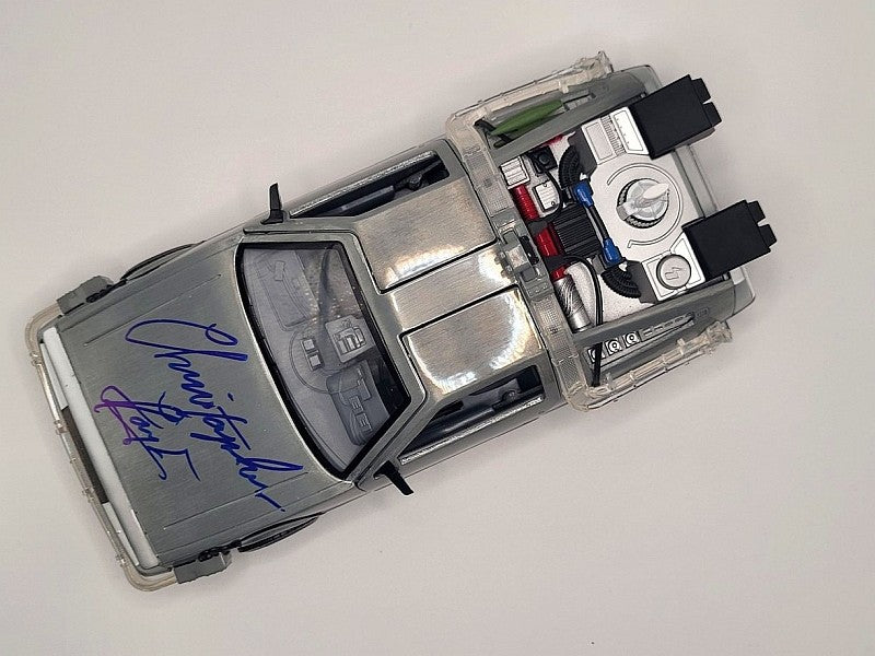 Christopher Lloyd Autogramm auf DeLorean "Zurück in die Zukunft" mit COA Beckett