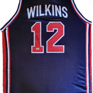 Dominique Wilkins Autogramm - Custom Jersey signiert mit COA (PSA)