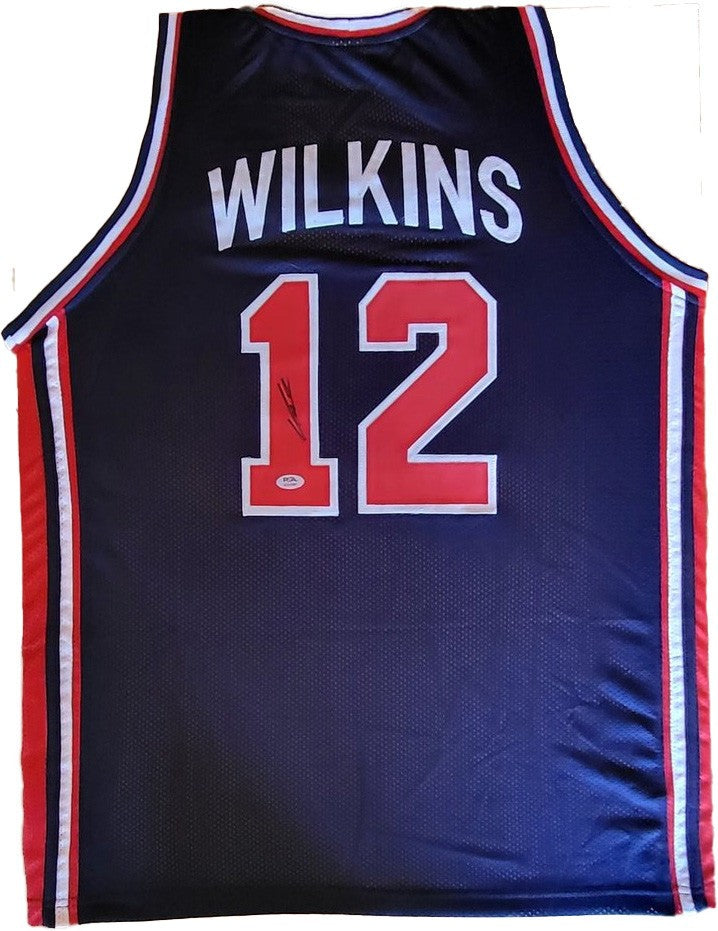 Dominique Wilkins Autogramm - Custom Jersey signiert mit COA (PSA)