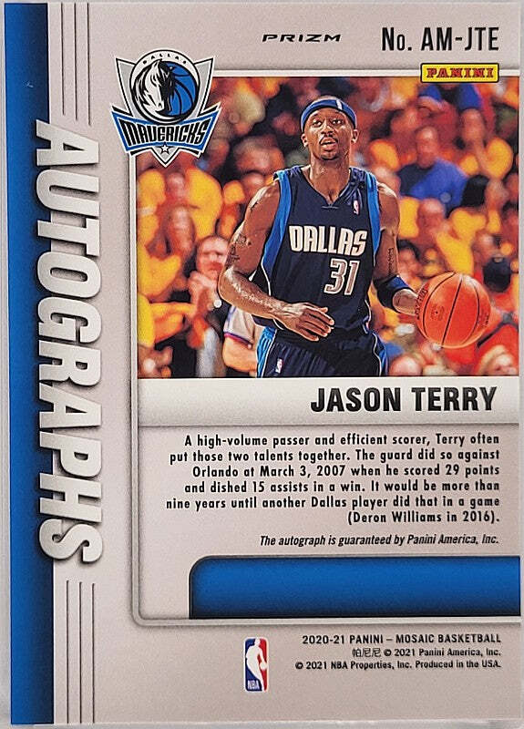 Jason Terry - 2020/21 Panini Mosaic - Auto