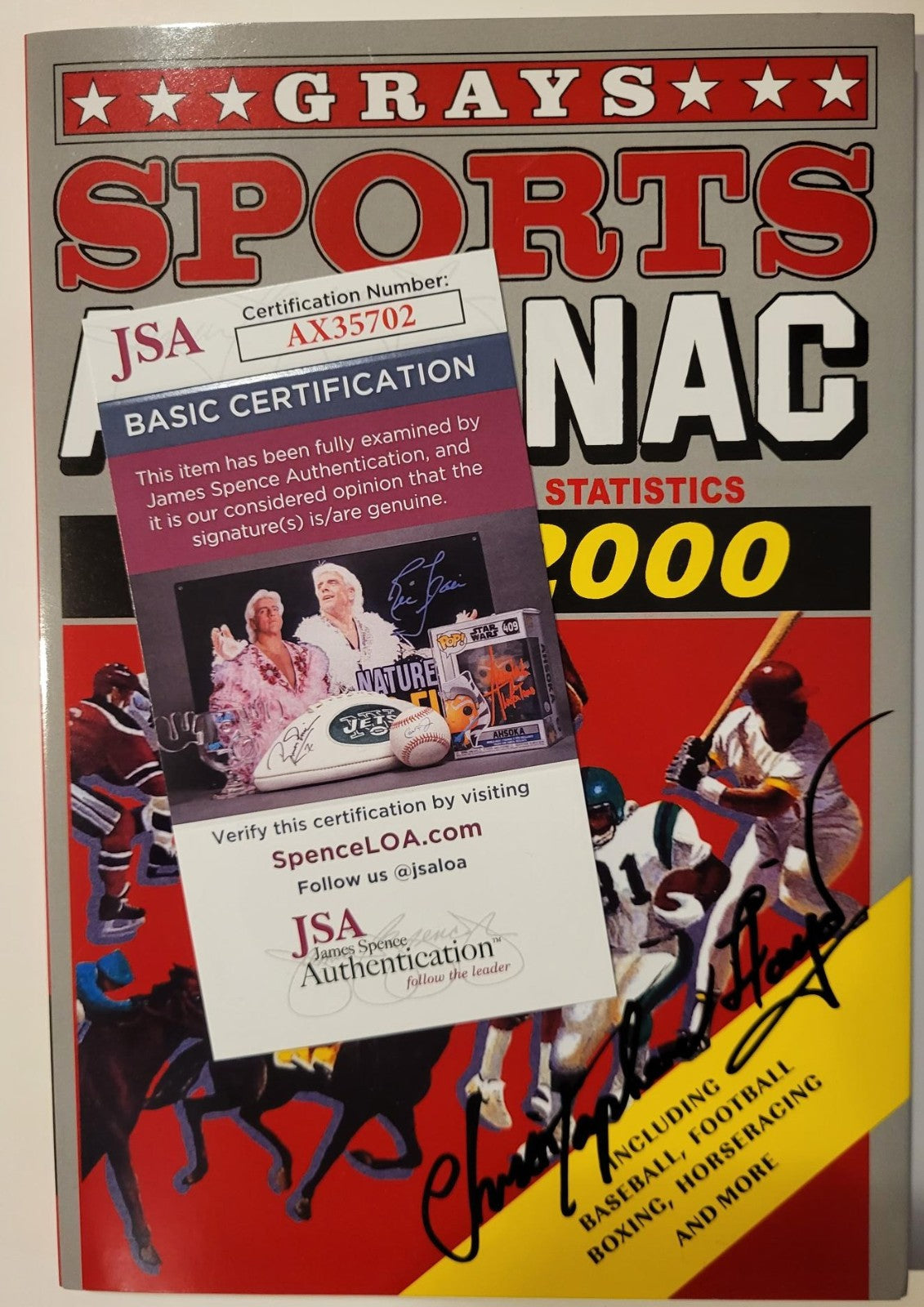 Christopher Lloyd – Original Autogramm auf „Grays Sports Almanac“ mit COA (JSA)