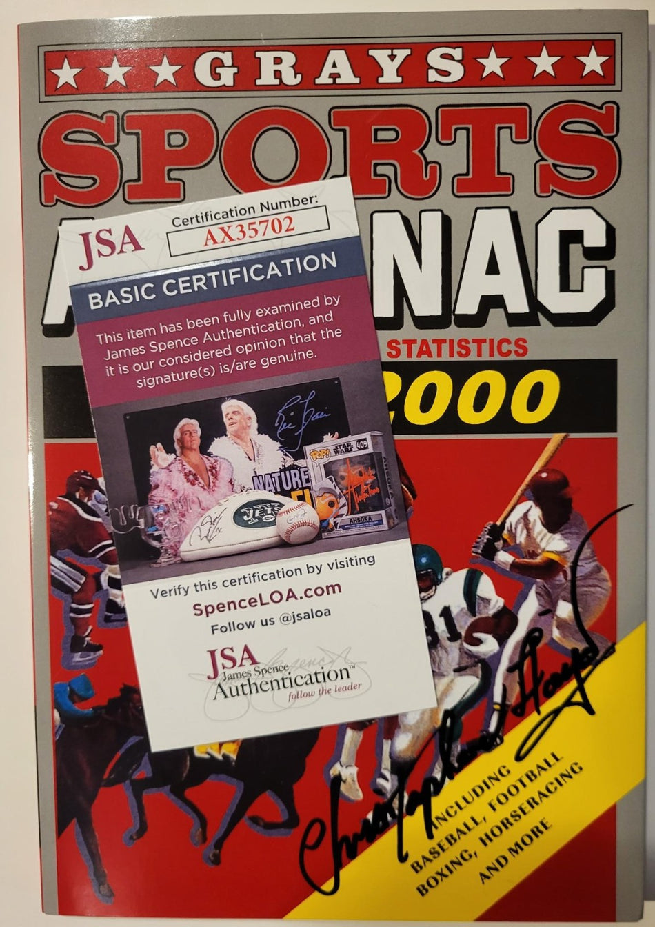Christopher Lloyd – Original Autogramm auf „Grays Sports Almanac“ mit COA (JSA)