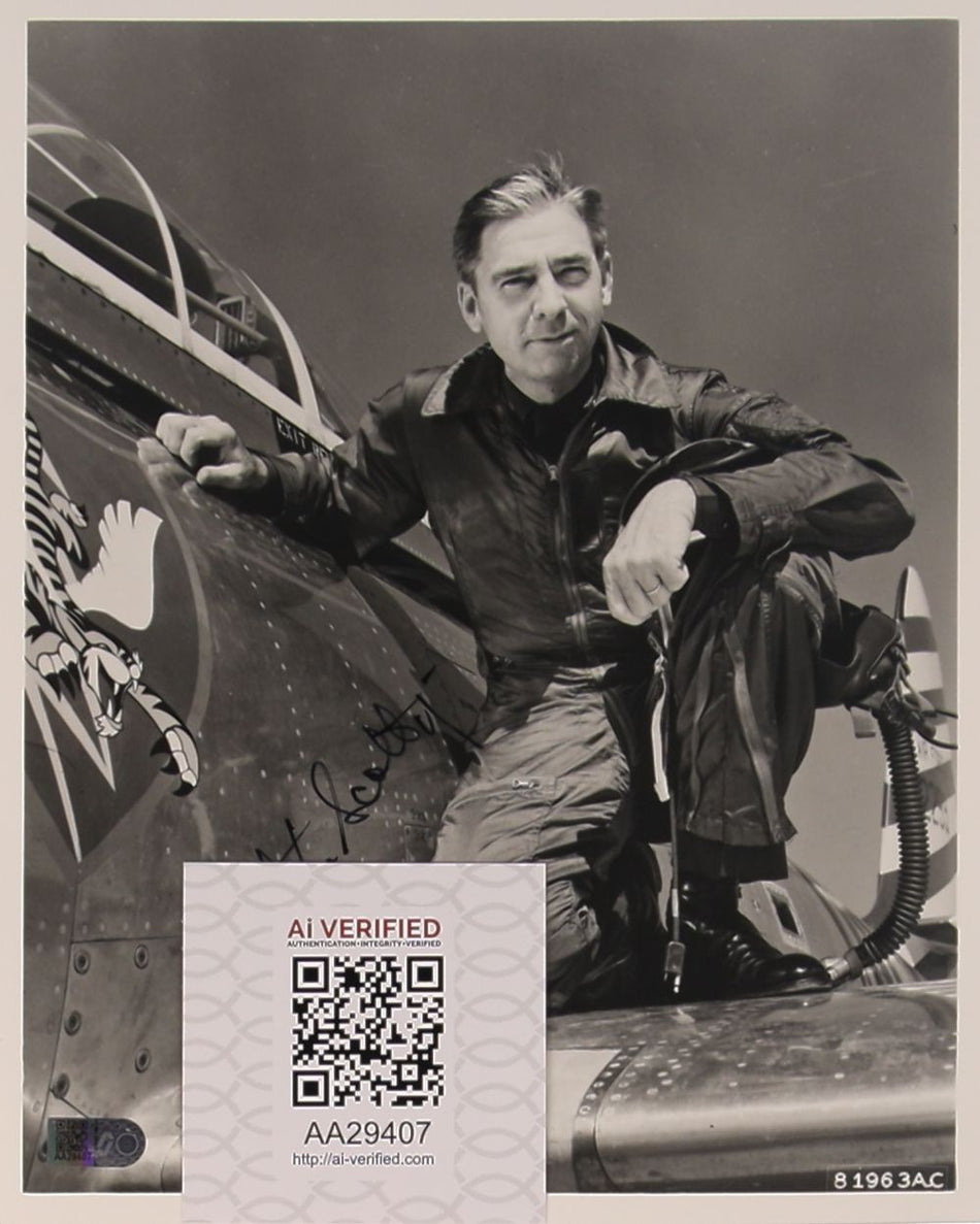 Robert Scott Jr. (WWII 23rd Fighter Group Ace – 10 Victories) Autogramm mit COA