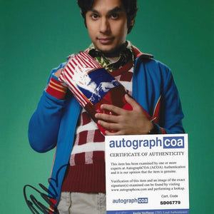Kunal Nayyar ("Raj" in Big Bang Theory) 20x25 cm Autogramm mit COA (ACA)