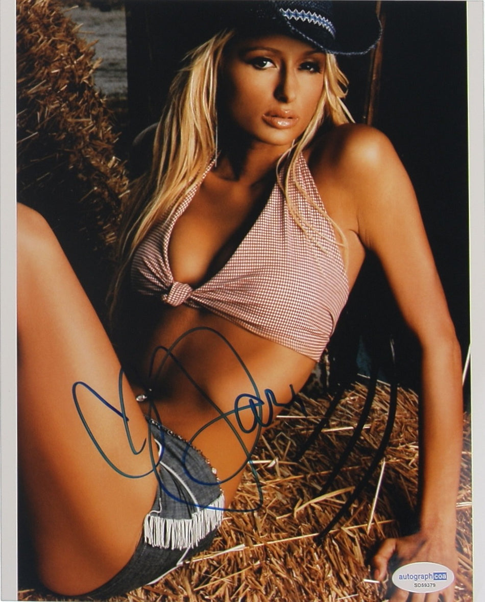 Paris Hilton Originalautogramm 20 x 25 cm mit COA (ACOA)