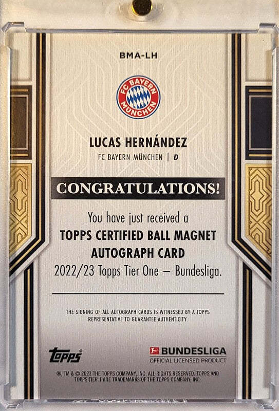 Lucas Hernandez - 2022/25 - Topps Tier One - Auto /110