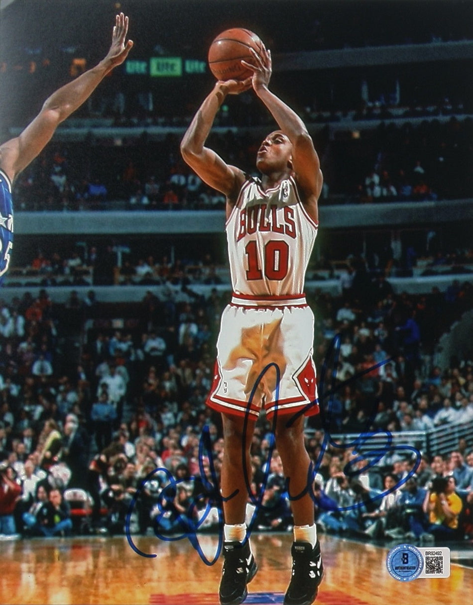 BJ Armstrong – Original Autogramm auf 20 x 25 cm Foto mit COA (Beckett)