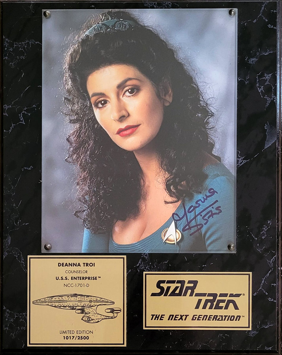 Autogramm Marina Sirtis (Star Trek Enterprise) Plaque - limitierte Edition