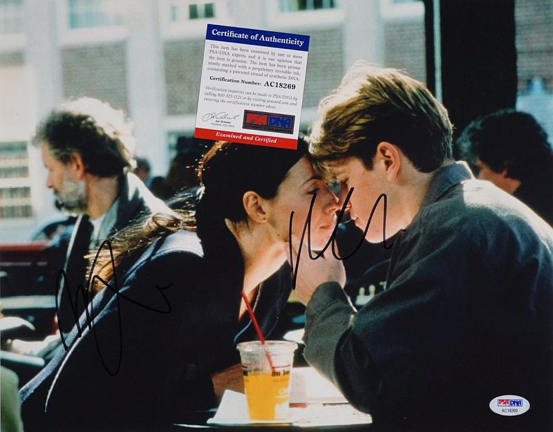 Matt Damon & Minnie Driver (Good Will Hunting) 28x36 cm Autogramm mit COA (PSA)