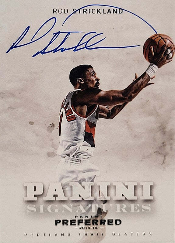 Rod Strickland - 2014/15 Panini Preferred - on card Auto /75